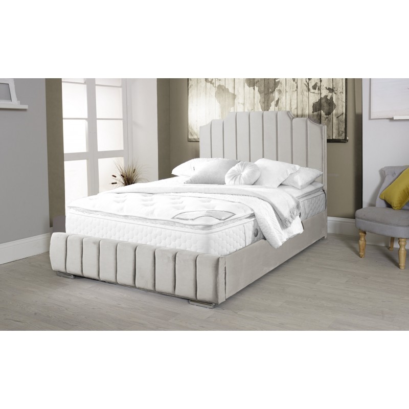 Oced Velvet Beige 3ft Bed